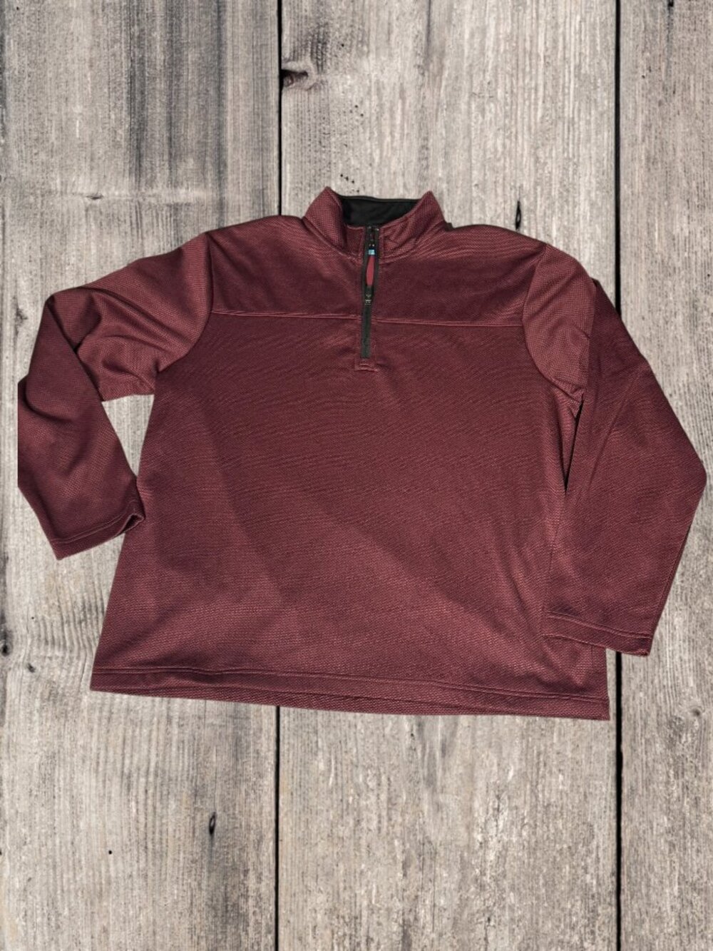 PGA Tour Men's Quarter Zip Golf Maroon Golf Performance Pullover Sweatshirt  L